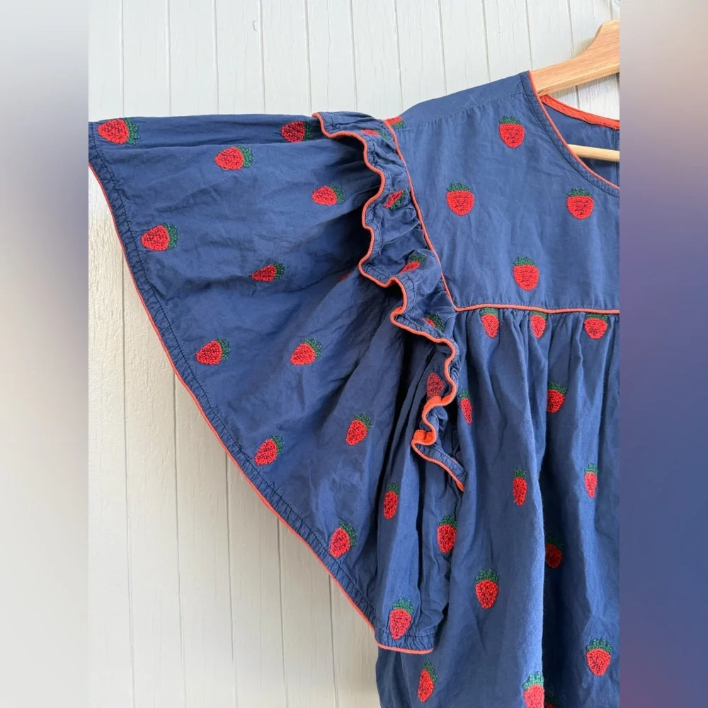 Farm Rio Strawberry Ruffle Blouse - Picture 3 of 11